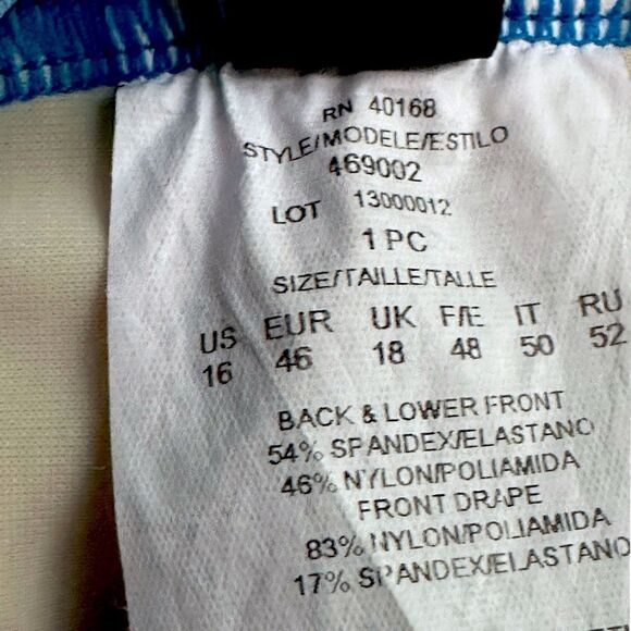 Kirkland Miraclesuit Women’s 1 Piece Swimsuit | Oceanus Palm Floral Size 16 - Picture 9 of 9